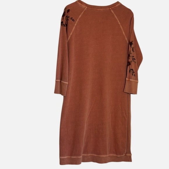 Sweatshirt Dress Embroidered Loungewear Lg Boho Cottagecore - Picture 8 of 8